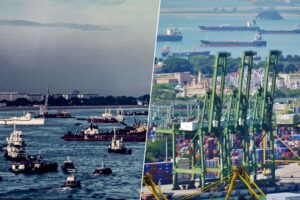 Centenares de barcos están parados frente a Singapur. No es ninguna novedad, pero sí un enorme problema mundial
