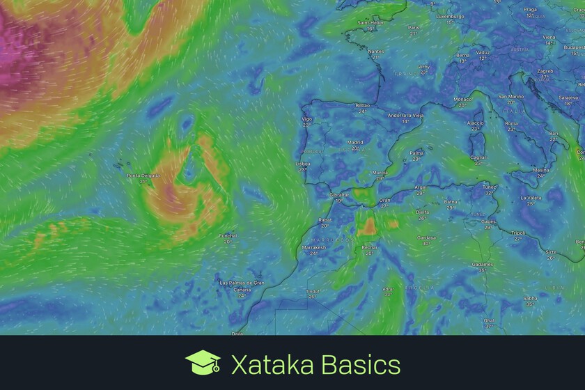 cómo seguir en directo el movimiento de esta borrasca acercándose a España con Windy, AEMET y más recursos