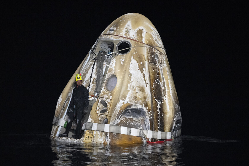 Un astronauta de la NASA permanece hospitalizado tras regresar del espacio en una nave Crew Dragon de SpaceX