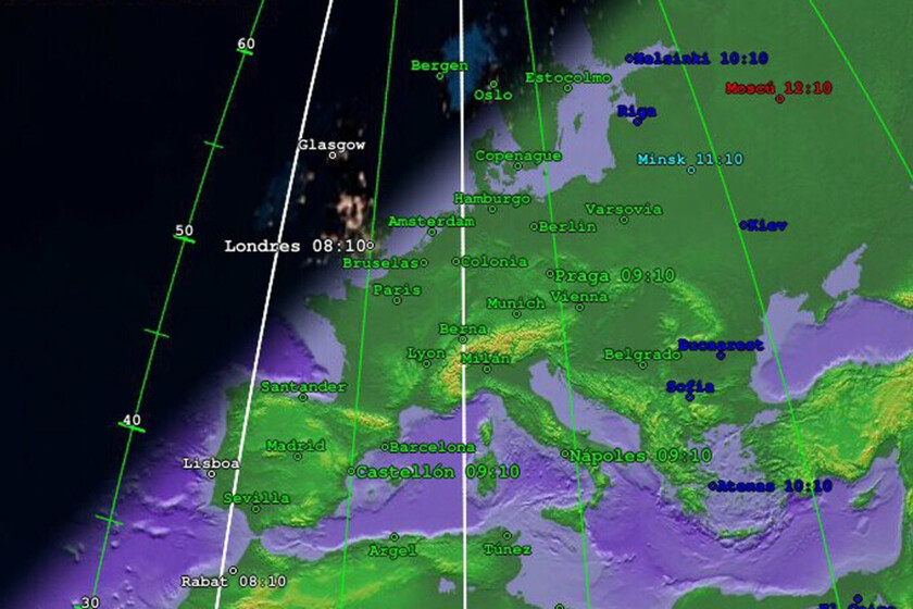 La forma más sencilla de entender por qué cambiamos de hora esta madrugada es este mapa