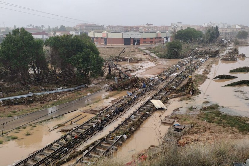todos los cortes de alta velocidad, Cercanías y Metrovalencia