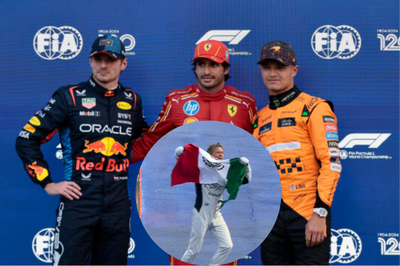 Brad Pitt presente para el Gran Premio de México en la F1. (Fotos: EFE EFE/José Méndez y Captura de Pantalla X)