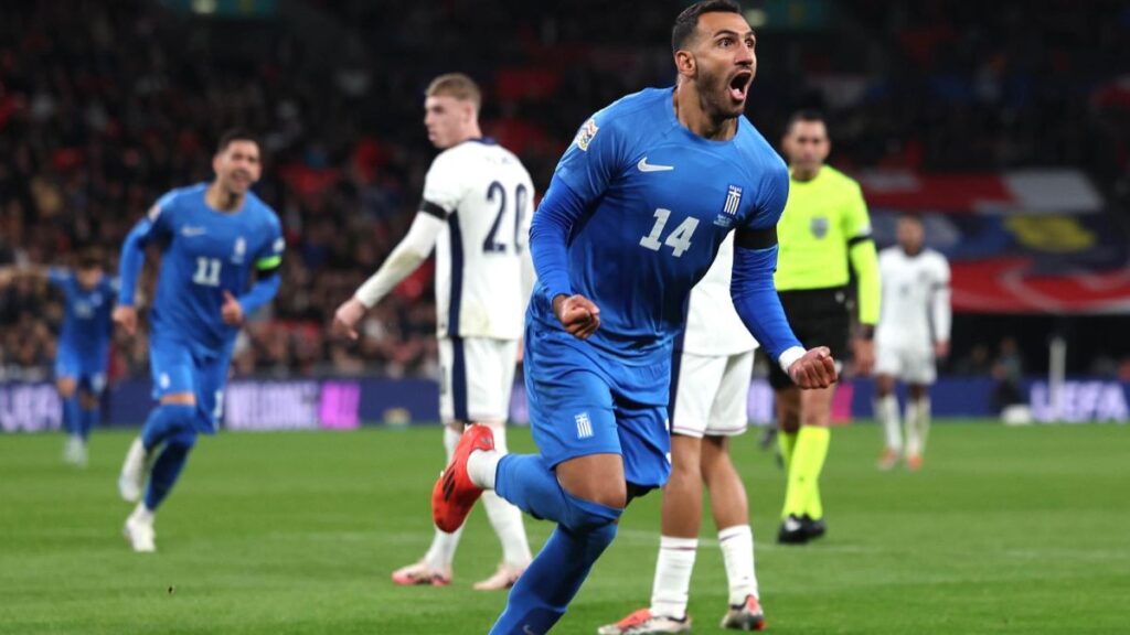 Grecia consigue histórico triunfo sobre Inglaterra en Wembley