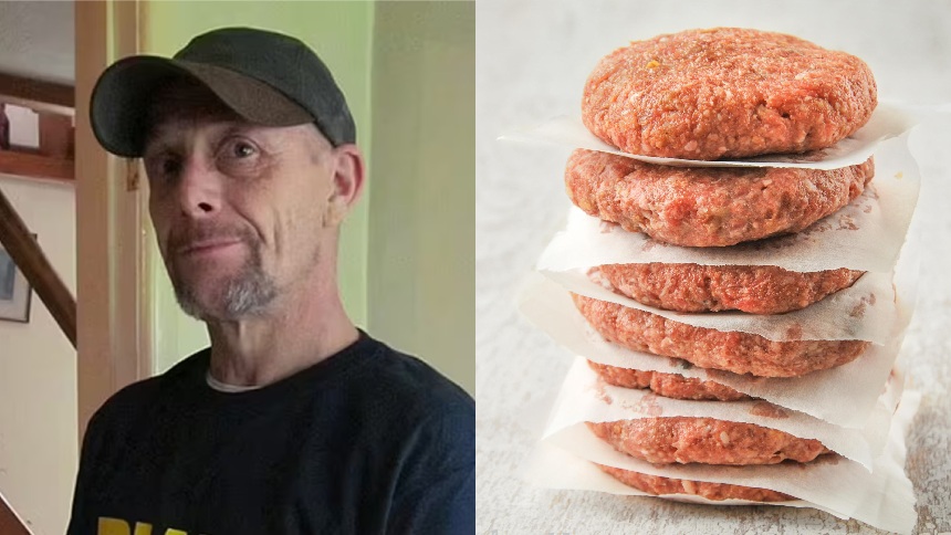 Intentó separar dos carnes congeladas de hamburguesa y terminó muerto