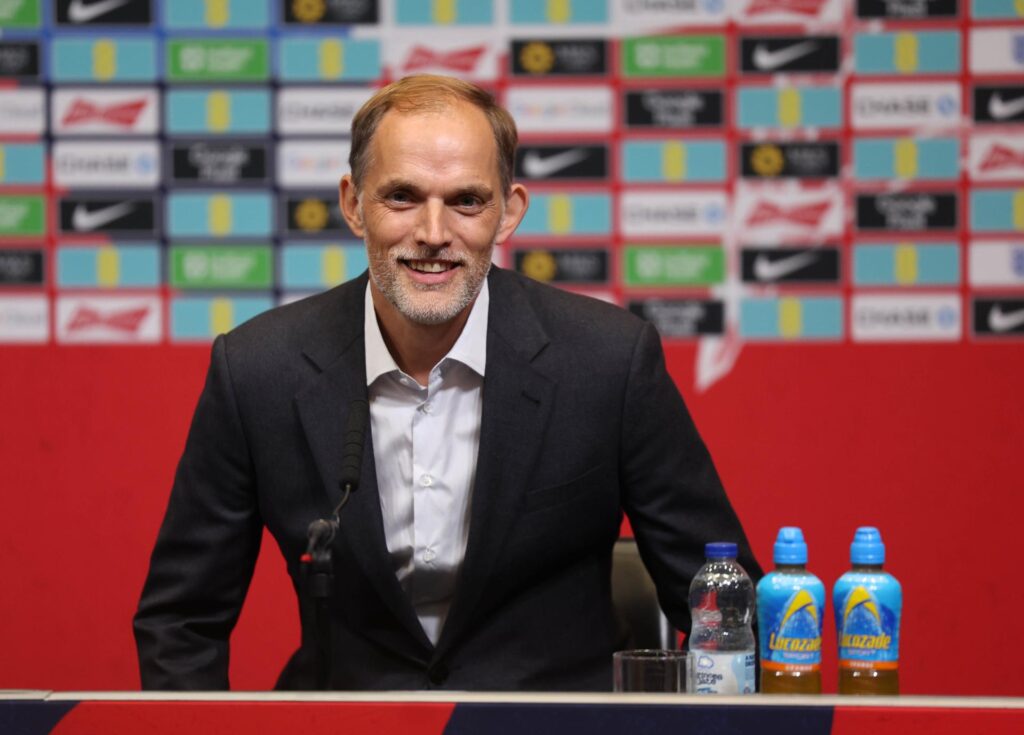 El nuevo seleccionador de Inglaterra Thomas Tuchel durante su presentación en el estadio de Wembley en Londres,Reino Unido. EFE/EPA/NEIL HALL