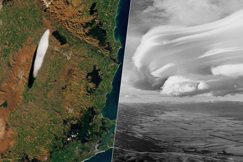 Así se ve una nube lenticular desde el espacio. Taieri Pet es una de las nubes más curiosas del planeta