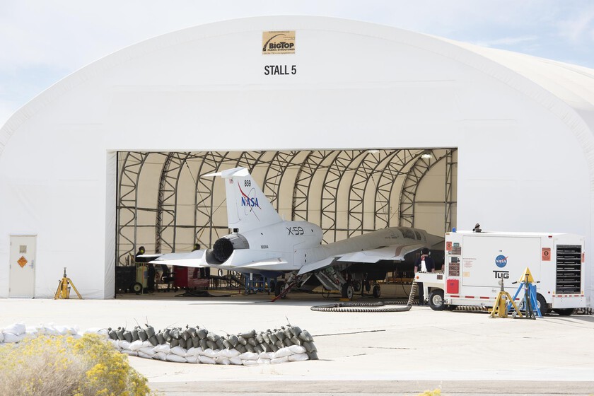 el esperado avión supersónico de la NASA enciende su motor por primera vez