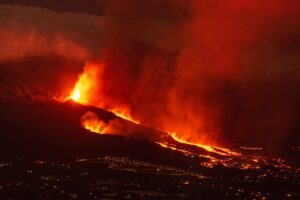 una sola fuente en sus volcanes