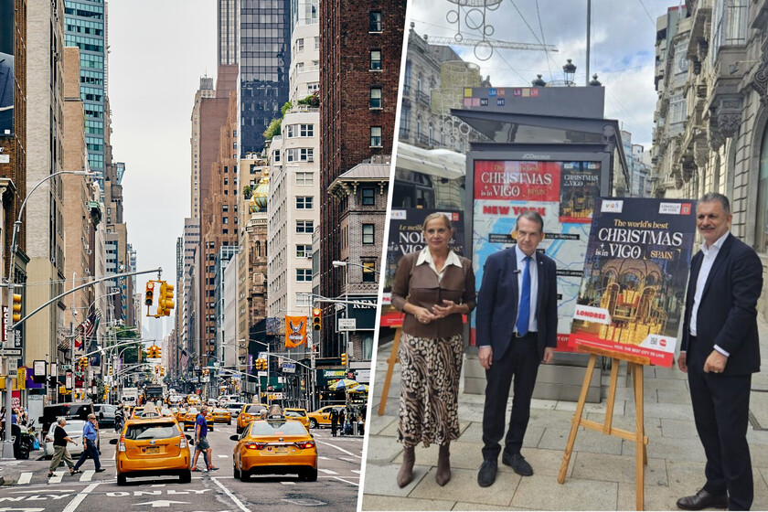 Un acontecimiento internacional ha tomado los carteles publicitarios de Nueva York o Londres: la Navidad de Vigo