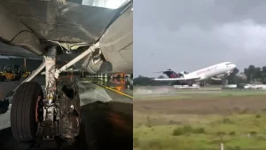 Un avión de carga chocó contra una antena en pleno aterrizaje en el aeropuerto El Dorado