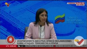 Delcy Rodríguez reveló que hay 11 detenidos por los recientes ataques contra instalaciones de PDVSA