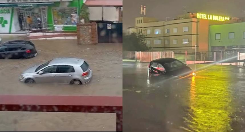 Lluvias causan inundaciones en Málaga