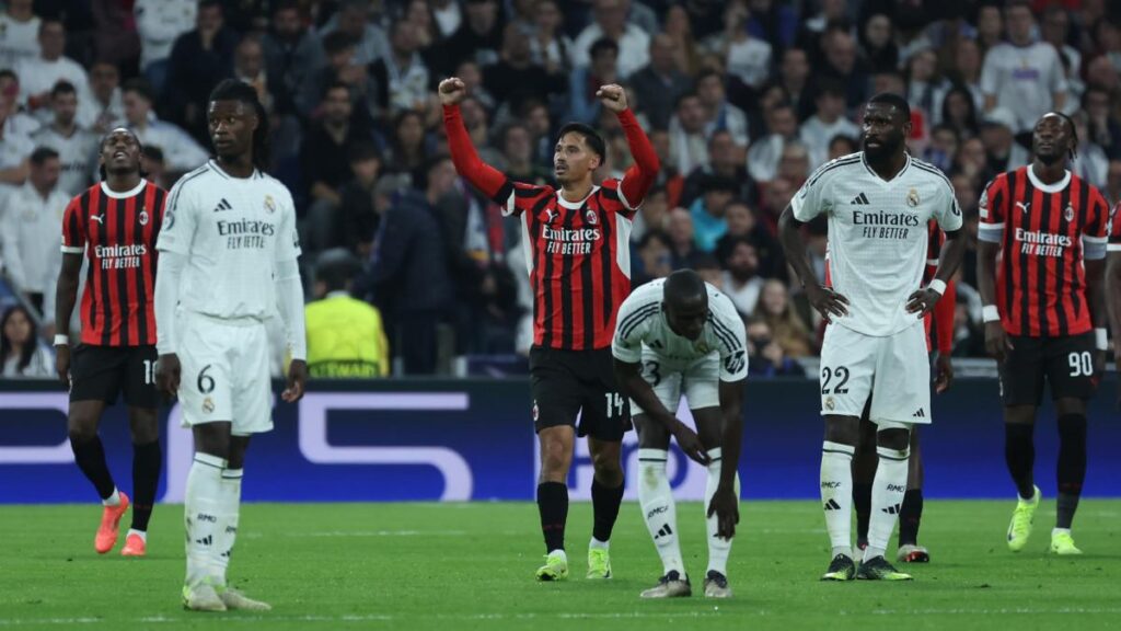 Real Madrid se complica: Histórica victoria del Milán en el Bernabéu