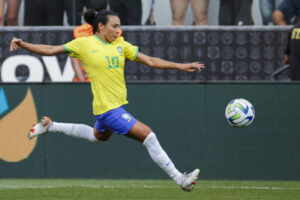 Fotografía de archivo de la futbolista brasileña Marta Vieira Da Silva. EFE/ Sebastiao Moreira