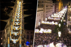 el encendido de luces navideñas