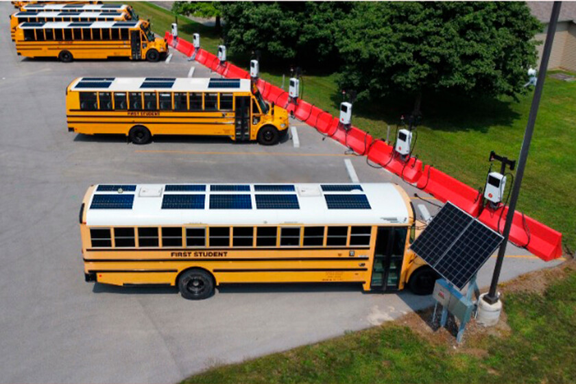 Nueva York ha transformado sus autobuses escolares en minicentrales eléctricas para cubrir picos de demanda