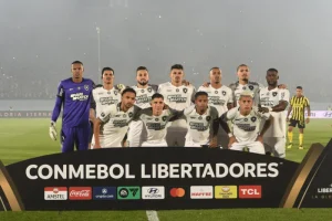 Jugadores de Botafogo durante la semifinal de la Copa Libertadores ante el Peñarol. EFE/ Sofia Torres