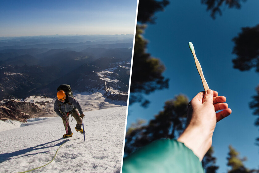 pasta de dientes y nieve