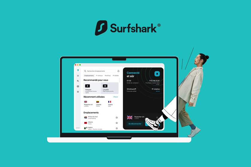 Una VPN es tu aliada para ganar en seguridad en casa, pero sobre todo fuera. Esta de Surfshark tiene ahora casi un 90% de descuento