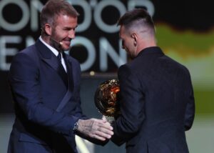 Leo Messi y David Beckham