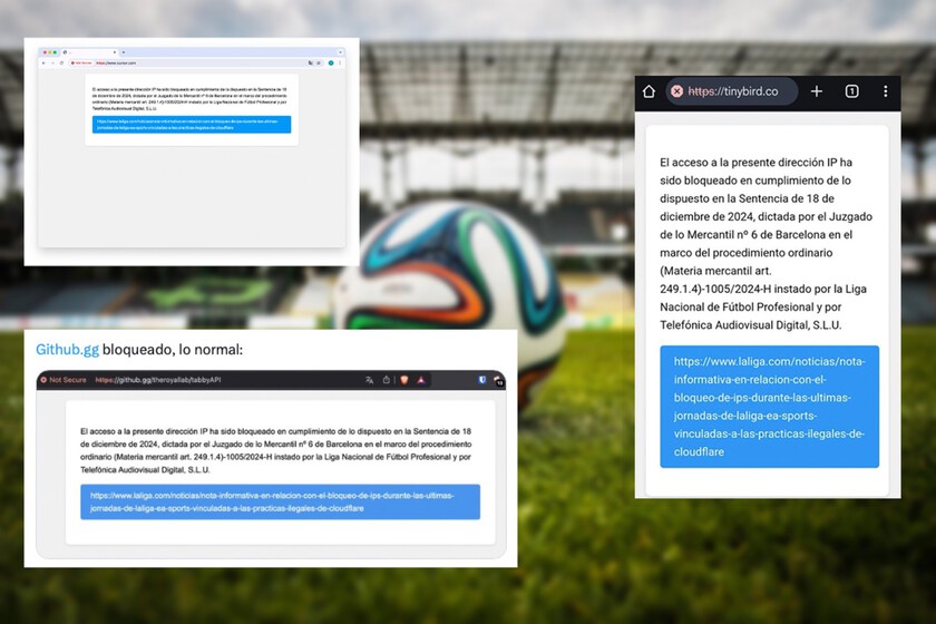 los efectos colaterales de los bloqueos de LaLiga en miles de usuarios