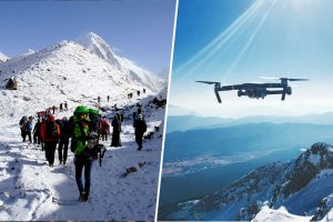 El Everest se ha convertido en un monstruo turistificado. Alguien cree que los drones son la solución
