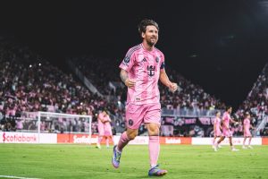 Lionel Messi celebra un gol en la victoria de Inter Miami sobre Los Angeles FC: / X: @InterMiamiCF