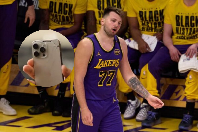 El esloveno Luka Doncic, escolta de Los Angeles Lakers, en un momento del partido contra su exequipo Dallas Mavericks. EFE/EPA/ALLISON DINNER