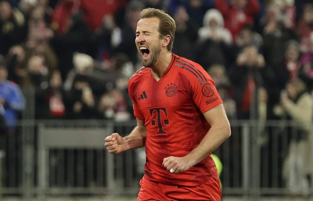Harry Kane celebra el 1-0 al Werder Bremen. EFE/EPA/RONALD WITTEK.