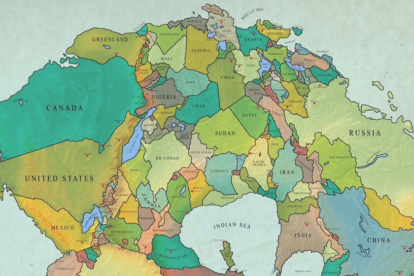 Este mapa muestra cómo será la Tierra dentro de 250 millones de años. Si se cumple, España tendrá mucha suerte