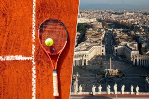 la cancha de tenis de sus excelencias