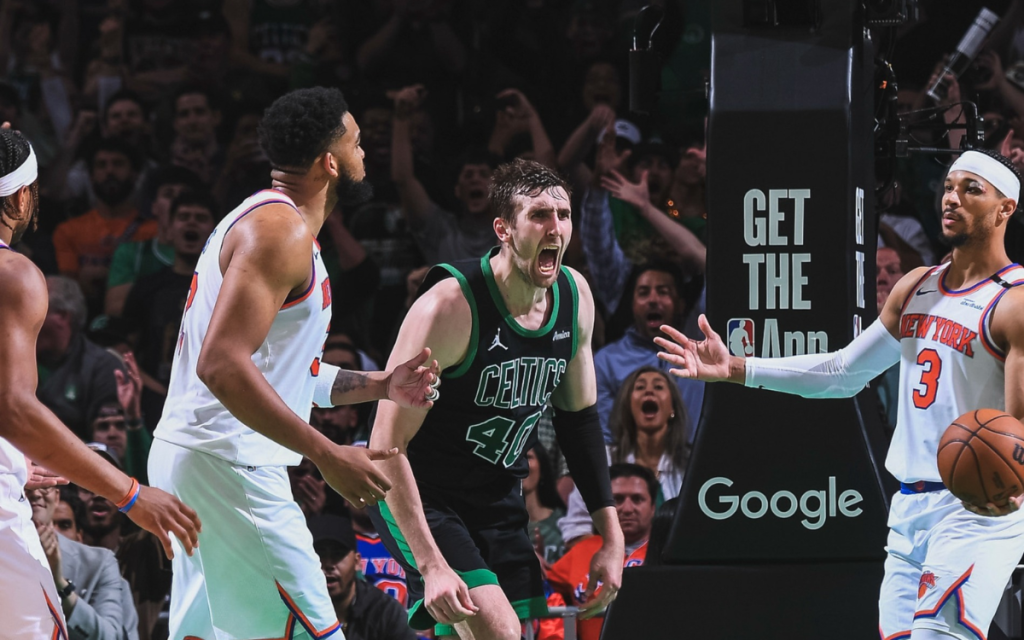 Victoria de Boston Celtics ante New York Knicks. / X: @celtics