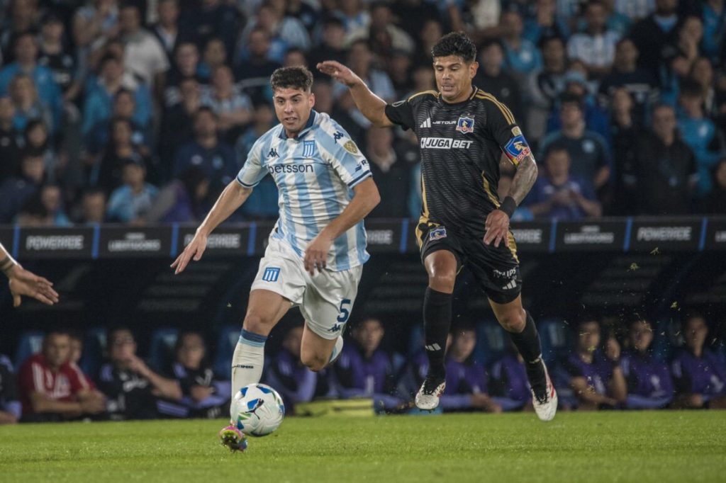 Victoria de Racing ante Colo Colo en Copa Libertadores. / X: @RacingClub