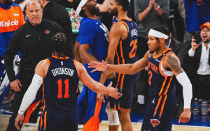 Victoria de los New York Knicks ante Boston Celtics en NBA. / X: @nyknicks