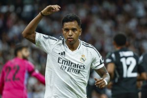 El delantero brasileño del Real Madrid, Rodrygo, en el estadio Santiago Bernabéu en foto de archivo de Mariscal.