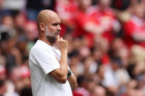 El entrenador del Manchester City, Pep Guardiola. EFE/EPA/ANDY RAIN