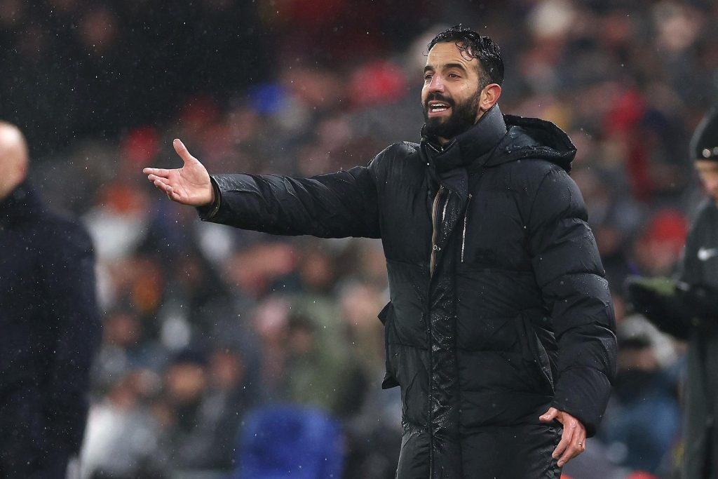 El portugués Ruben Amorim, entrenador del Manchester United, rival de la Real Sociedad en los octavos de final de la Liga Europa. EFE/EPA/ADAM VAUGHAN