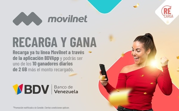 Movilnet y BDV lanzaron promoción para sus clientes